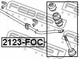 Rear anti roll bar link Febest 2123-FOC