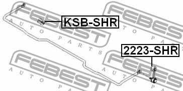 Rear stabilizer bar Febest 2223-SHR