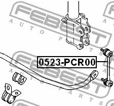 Rear anti roll bar link Febest 0523-PCR00