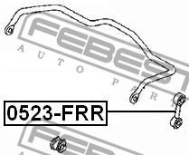 Rear stabilizer bar Febest 0523-FRR