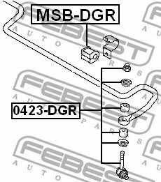 Rear anti roll bar link Febest 0423-DGR