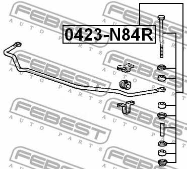 Rear stabilizer bar Febest 0423-N84R