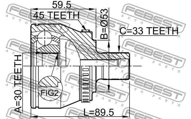 Febest CV joint – price 162 PLN