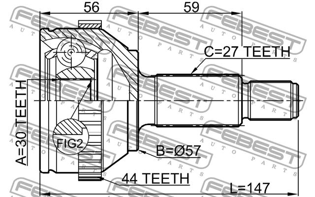 Buy Febest 2110MONA44 – good price at EXIST.AE!