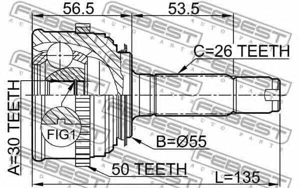 Febest CV joint – price 169 PLN