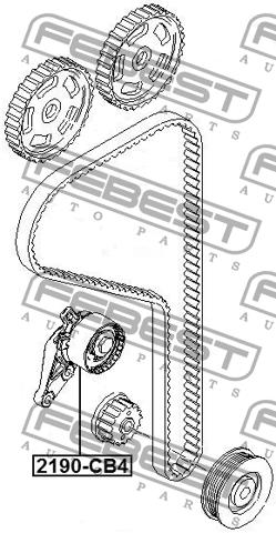 Tensioner pulley, timing belt Febest 2190-CB4