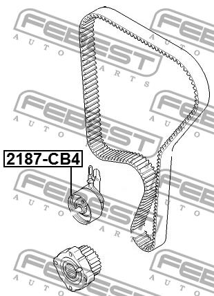 Tensioner pulley, timing belt Febest 2187-CB4