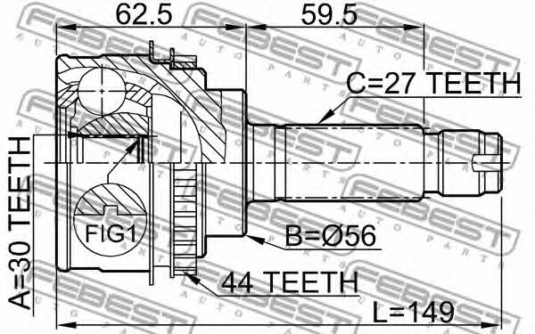 Febest CV joint – price 223 PLN