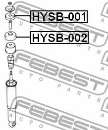 Shock absorber bushing Febest HYSB-002