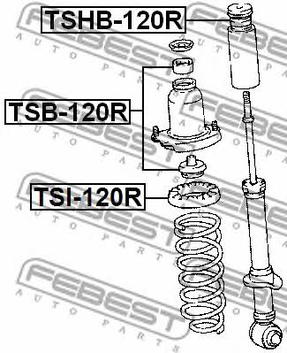 Shock absorber bushing Febest TSB-120R