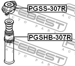 Rear shock absorber boot Febest PGSHB-307R