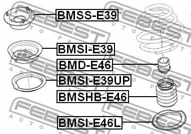 Front shock absorber boot Febest BMSHB-E46