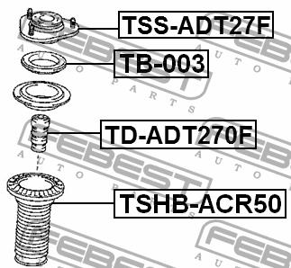 Front shock absorber boot Febest TSHB-ACR50