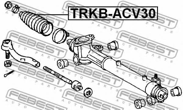 Steering rack boot Febest TRKB-ACV30