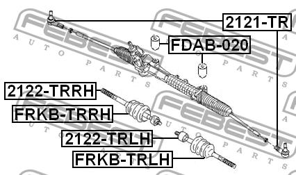 Steering rack boot Febest FRKB-TRRH