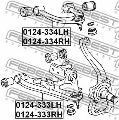 Febest Front right lower control arm – price [object Object] PLN