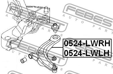 Front right lower control arm Febest 0524-LWRH