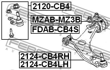 Febest Track Control Arm – price 306 PLN