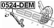 Suspension arm front lower right Febest 0524-DEM