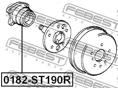 Rear wheel hub Febest 0182-ST190R