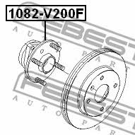 Wheel hub front Febest 1082-V200F