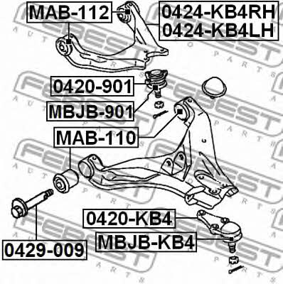 Febest Ball joint – price 74 PLN