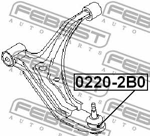Ball joint Febest 0220-2B0