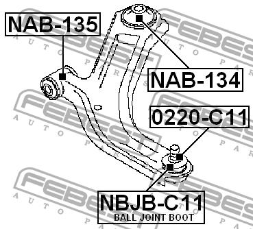 Febest Ball joint boot – price 10 PLN