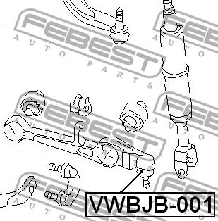 Ball joint boot Febest VWBJB-001
