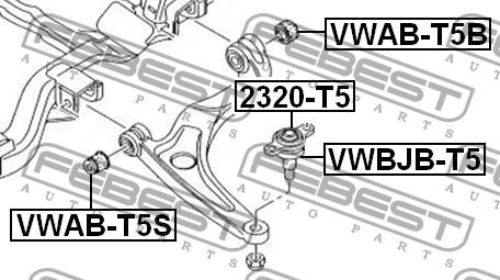 Anther ball ball front front Febest VWBJB-T5