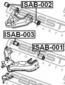 Febest Silent block, front lower arm – price [object Object] PLN