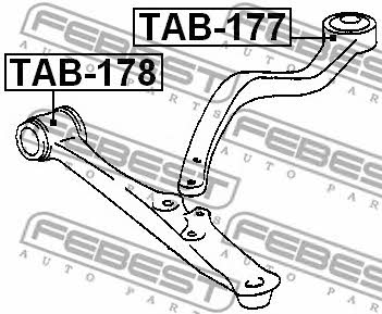 Febest Front lower control arm front bushing – price 47 PLN