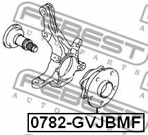 Febest Wheel hub with front bearing – price 331 PLN