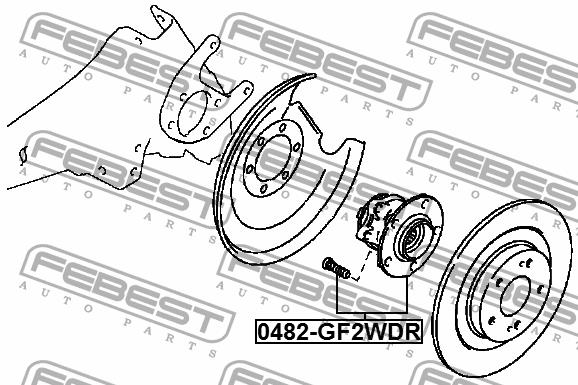 Febest Rear wheel hub – price [object Object] PLN