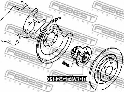 Febest Rear wheel hub – price [object Object] PLN