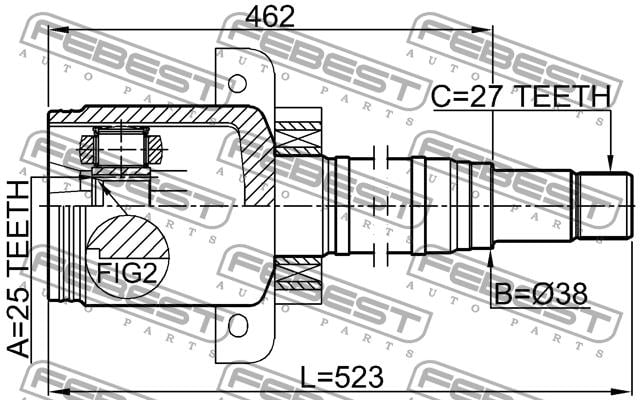 Febest CV joint – price [object Object] PLN