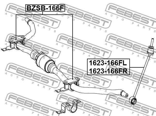Febest Front stabilizer bar, right – price 87 PLN