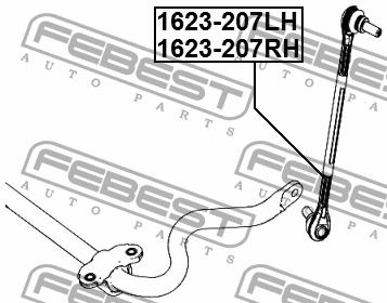 Febest Front anti roll bar link, right – price [object Object] PLN