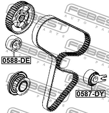 Febest Tensioner pulley, timing belt – price 65 PLN