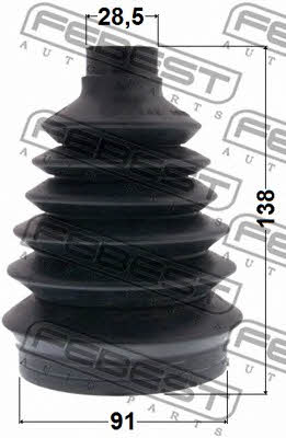 CV joint boot outer Febest 1417P-ROD