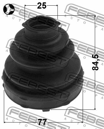 Febest CV joint boot inner – price [object Object] PLN