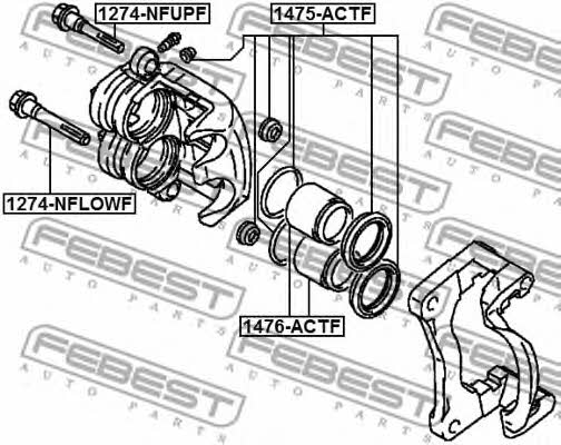 Repair Kit, brake caliper Febest 1475-ACTF