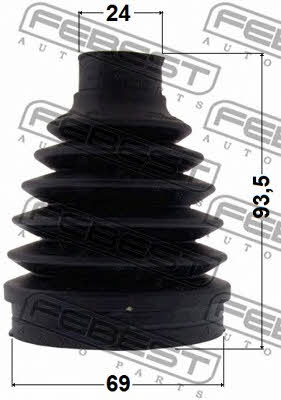 Febest CV joint boot inner – price 68 PLN