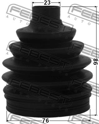 CV joint boot outer Febest 2217P-SORR