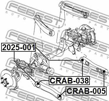 Front lower arm Febest 2025-001