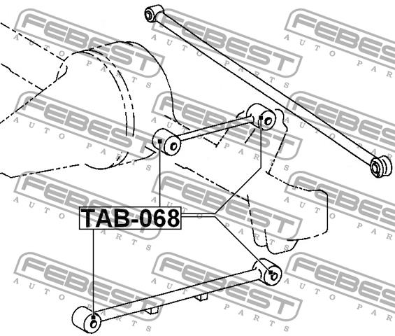 Febest Silent block rear trailing arm – price