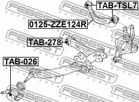 Febest Silent block rear lower arm rear – price [object Object] PLN