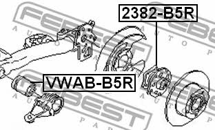 Silentblock rear beam Febest VWAB-B5R