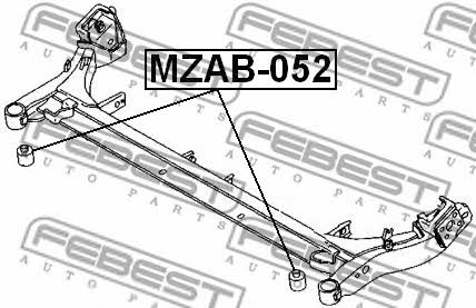 Febest Rear axle bush – price [object Object] PLN