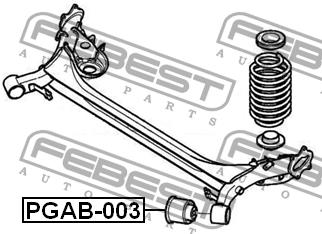 Febest Rear axle bush – price [object Object] PLN